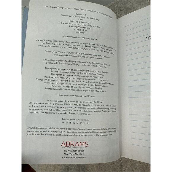 The Wimpy Kid Movie Diary: How Greg Heffley Went Hollywood, Jeff Kinney. Hardcov - Picture 7 of 7